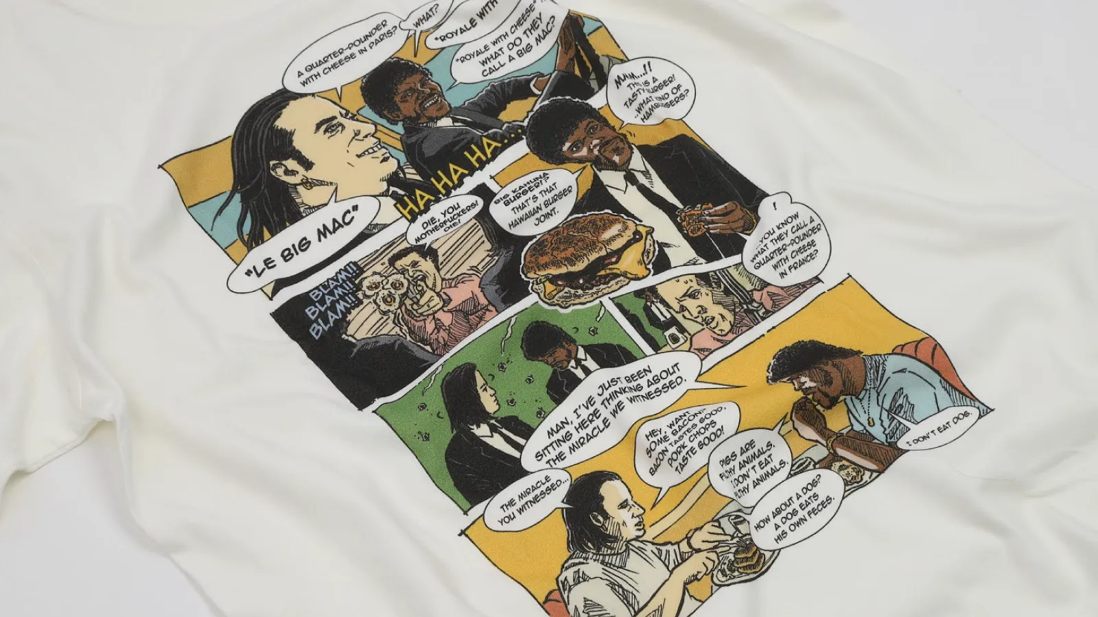 パルプフィクション ハンバーガーと銃弾 Tシャツ