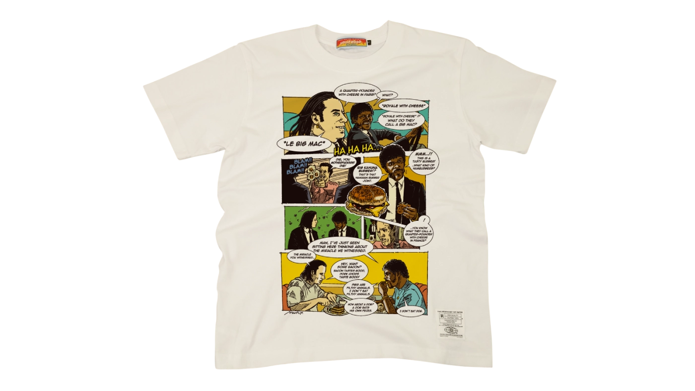 ビッグカフナバーガーと銃弾 Tシャツ パルプフィクション